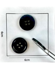 Bouton rond nacre noir 22mm
