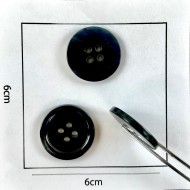 Bouton rond nacre noir 22mm