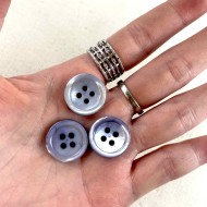 Bouton rond nacre lila 18mm