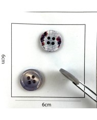 Bouton rond nacre lila 18mm