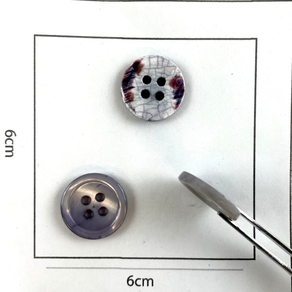 Bouton rond nacre lila 18mm Bouton rond nacre lila 18mm