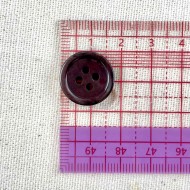 Bouton rond nacre marron 18mm