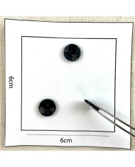 Bouton rond nacre noir 10mm