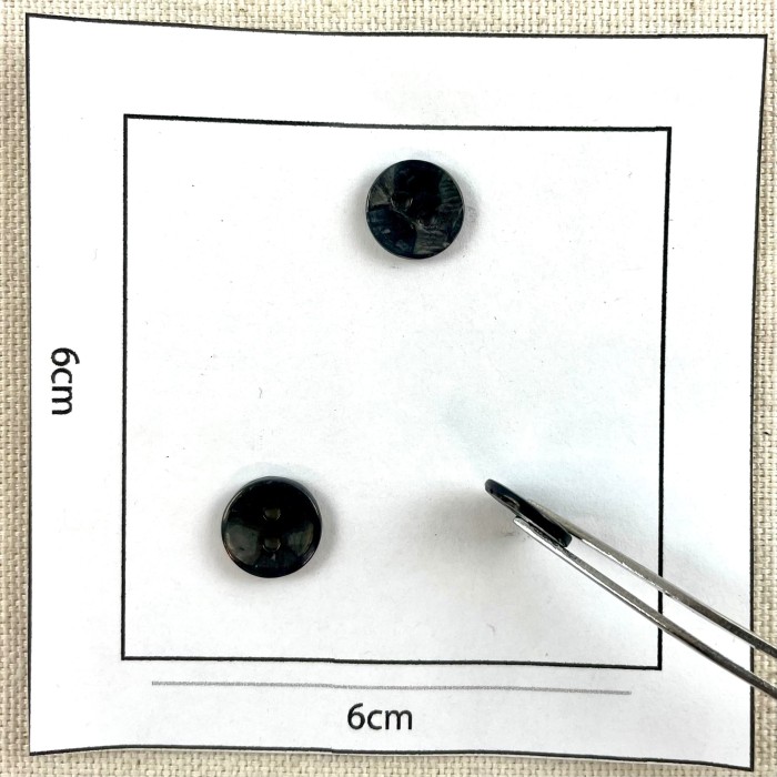 Bouton rond nacre noir 10mm