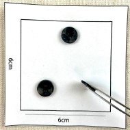 Bouton rond nacre noir 10mm