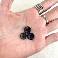 Bouton rond nacre noir 10mm