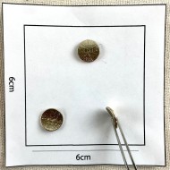 Bouton rond métal or fantaisie 10mm Bouton rond métal or fantaisie 10mm