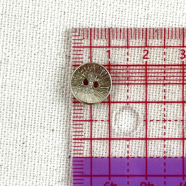 Bouton rond métal or fantaisie 10mm Bouton rond métal or fantaisie 10mm