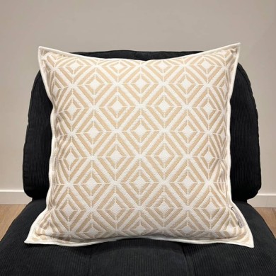 Housse de Coussin In&Extérieur Embiez écru - Tissu d'éditeur Housse de Coussin In&Extérieur Embiez écru - Tissu d'éditeur