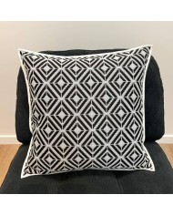 Housse de Coussin In&Extérieur Embiez noir - Tissu d'éditeur Housse de Coussin In&Extérieur Embiez noir - Tissu d'éditeur