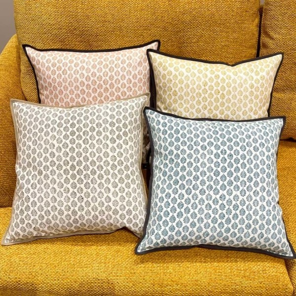 Housse de Coussin Ange bleu carnard - Tissu d'éditeur