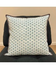 Housse de Coussin Ange bleu carnard - Tissu d'éditeur Housse de Coussin Ange bleu carnard - Tissu d'éditeur