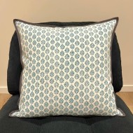 Housse de Coussin Ange bleu carnard - Tissu d'éditeur Housse de Coussin Ange bleu carnard - Tissu d'éditeur