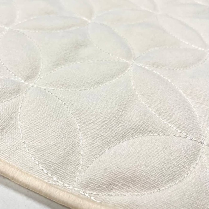 Housse de Coussin Bonnieux blanc - Tissu d'éditeur Housse de Coussin Bonnieux blanc - Tissu d'éditeur