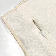 Housse de Coussin Bonnieux blanc - Tissu d'éditeur Housse de Coussin Bonnieux blanc - Tissu d'éditeur