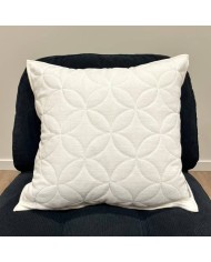 Housse de Coussin Bonnieux blanc - Tissu d'éditeur Housse de Coussin Bonnieux blanc - Tissu d'éditeur