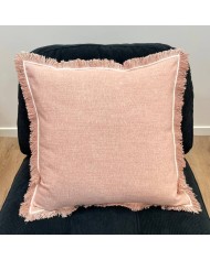 Housse de Coussin Bruges pêche frangé - Tissu d'éditeur Housse de Coussin Bruges pêche frangé - Tissu d'éditeur