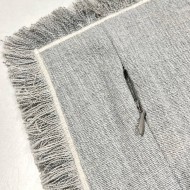 Housse de Coussin Bruges gris frangé - Tissu d'éditeur Housse de Coussin Bruges gris frangé - Tissu d'éditeur