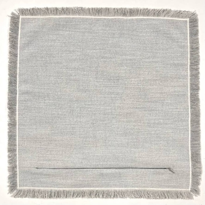 Housse de Coussin Bruges gris frangé - Tissu d'éditeur Housse de Coussin Bruges gris frangé - Tissu d'éditeur