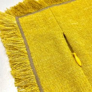 Housse de Coussin Bruges jaune frangé - Tissu d'éditeur Housse de Coussin Bruges jaune frangé - Tissu d'éditeur