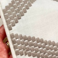 Housse de Coussin soho blanc taupe - Tissu d'éditeur