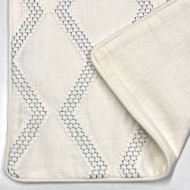 Housse de Coussin soho blanc points argentés - Tissu d'éditeur