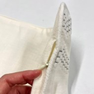 Housse de Coussin soho blanc points argentés - Tissu d'éditeur