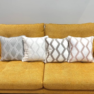 Housse de Coussin soho gris points noirs - Tissu d'éditeur Housse de Coussin soho gris points noirs - Tissu d'éditeur