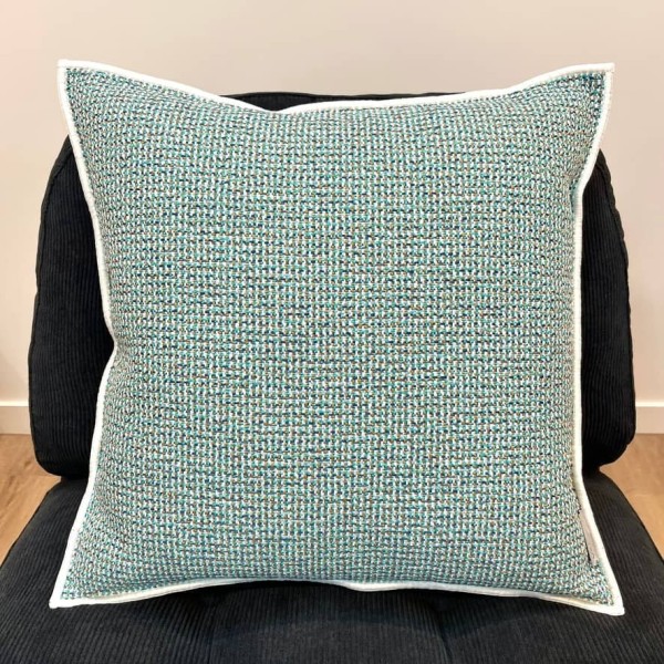 Housse de Coussin In&Extérieur Port Pin bleu carnard - Tissu d'éditeur
