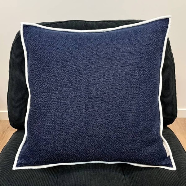 Housse de Coussin In&Extérieur Calanques indigo - Tissu d'éditeur