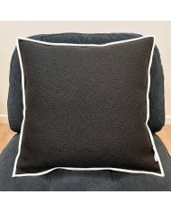 Housse de Coussin In&Extérieur Calanques noir - Tissu d'éditeur
