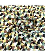 Tissu viscose militaire géométrique multicolore Tissu viscose militaire géométrique multicolore