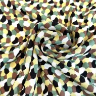 Tissu viscose militaire géométrique multicolore Tissu viscose militaire géométrique multicolore