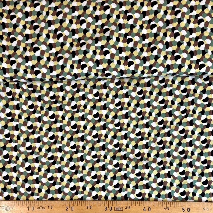 Tissu viscose militaire géométrique multicolore Tissu viscose militaire géométrique multicolore