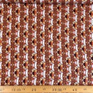 Tissu viscose géométrique art déco orange multicolore Tissu viscose géométrique art déco orange multicolore