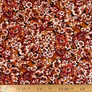 Tissu viscose nature orange multicolore Tissu viscose nature orange multicolore