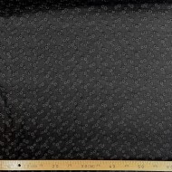 Tissu Double Gaze brodé Esmée fleur noir Tissu Double Gaze brodé Esmée fleur noir