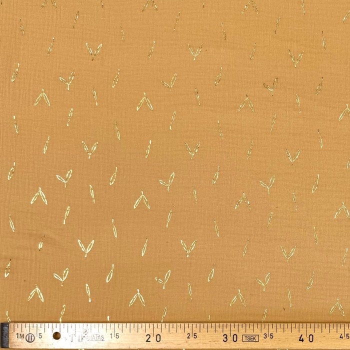 Tissu Double Gaze Stolpa moutarde Tissu Double Gaze Stolpa moutarde