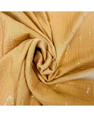 Tissu Double Gaze Stolpa moutarde Tissu Double Gaze Stolpa moutarde