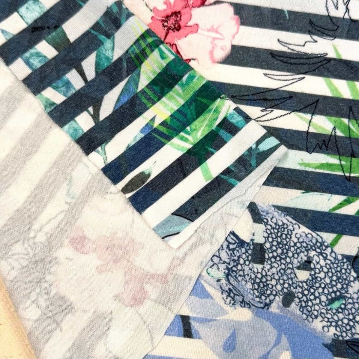 Tissu jersey viscose élasthanne nature multicolore