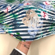 Tissu jersey viscose élasthanne nature multicolore