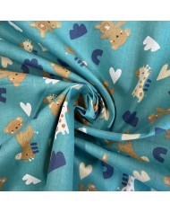 Tissu Coton imprimé Zolane enfant bleu Tissu Coton imprimé Zolane enfant bleu
