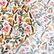 Tissu Coton imprimé Nozfolk fleur nature multicolore Tissu Coton imprimé Nozfolk fleur nature multicolore