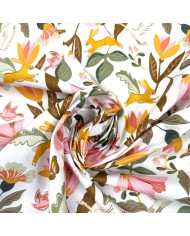 Tissu Coton imprimé Nozfolk fleur nature multicolore Tissu Coton imprimé Nozfolk fleur nature multicolore