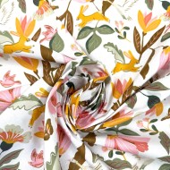 Tissu Coton imprimé Nozfolk fleur nature multicolore Tissu Coton imprimé Nozfolk fleur nature multicolore