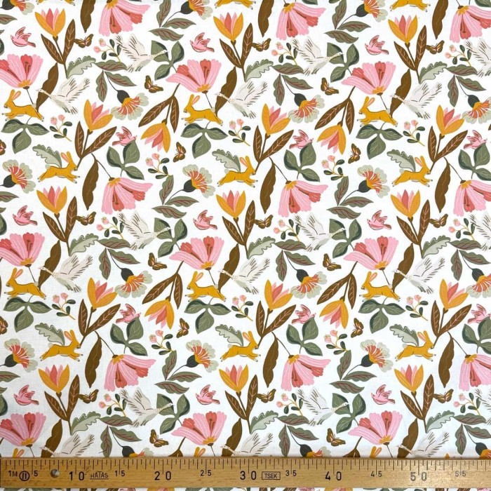 Tissu Coton imprimé Nozfolk fleur nature multicolore Tissu Coton imprimé Nozfolk fleur nature multicolore