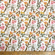 Tissu Coton imprimé Nozfolk fleur nature multicolore Tissu Coton imprimé Nozfolk fleur nature multicolore