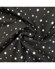 Tissu Coton imprimé Etoile noir blanc Tissu Coton imprimé Etoile noir blanc