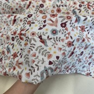 Tissu Coton imprimé Bohème plante oiseau multicolore Tissu Coton imprimé Bohème plante oiseau multicolore