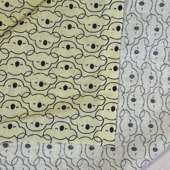 Tissu Coton imprimé Vaoy koala enfant jaune noir Tissu Coton imprimé Vaoy koala enfant jaune noir